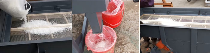 洗衣粉直线麻豆性视频在线物料试机现场展示